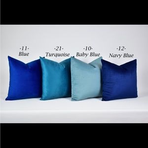 Two velvet pillow covers. Brand new. 16x16 inch